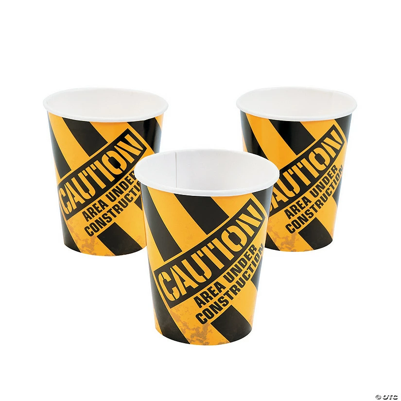 Buy π― Construction Zone Caution Stripes Paper Cups - 8 Pc. π 4 Buy π― Construction Zone Caution Stripes Paper Cups - 8 Pc. π - Image 2