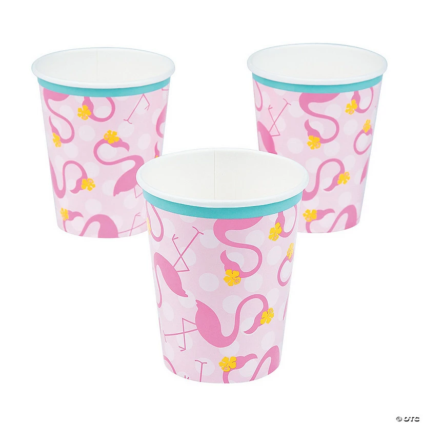 Cheapest ✔️ Flamingo Pink Polka Dot Paper Cups - 8 Pc. ✔️ 4 Cheapest ✔️ Flamingo Pink Polka Dot Paper Cups - 8 Pc. ✔️ - Image 2
