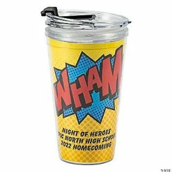 Budget 😀 Personalized Superhero Plastic Travel Mug 😍