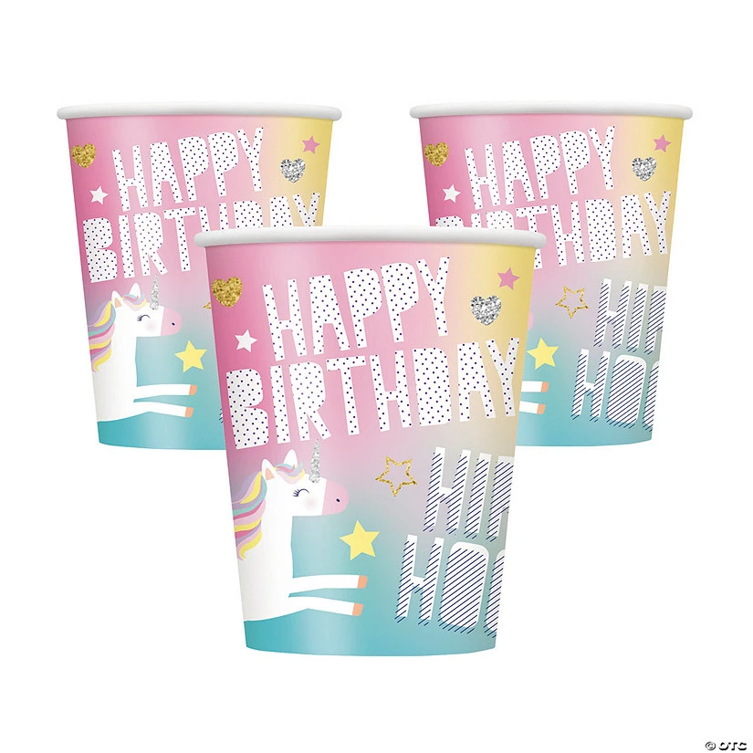 Best deal π Unicorn π Birthday Hip Hooray Rainbow Paper Cups - 8 Pc. π 4 Best deal π Unicorn π Birthday Hip Hooray Rainbow Paper Cups - 8 Pc. π - Image 2