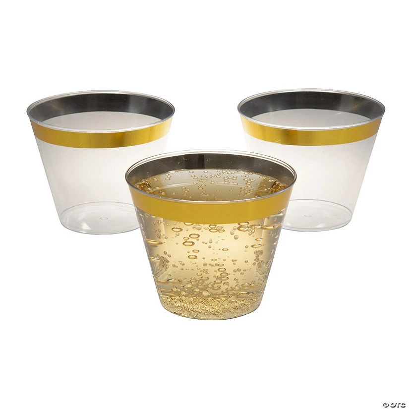 Best Sale ๐งจ Small Clear Plastic Cups with Gold Trim - 50 Pc. ๐ฏ 4 Best Sale ๐งจ Small Clear Plastic Cups with Gold Trim - 50 Pc. ๐ฏ - Image 2