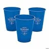 Flash Sale 🎁 Blue Personalized 🎂 Birthday Party Solid Color Plastic Cups - 40 Pc. ✨ -Birthday Party Cups Sales Store 13967185