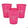 Cheapest 👏 Hot Pink Personalized 🥳 Birthday Party Solid Color Plastic Cups - 40 Pc. 🌟 -Birthday Party Cups Sales Store 13967187