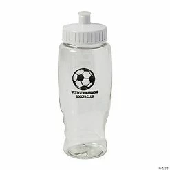 Best Pirce 🔥 Personalized Clear Soccer Water Bottles – 50 Pc. 🔥