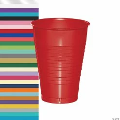 Coupon 🧨 12 oz. Solid Color Plastic Cups - 60 Ct. 🔥 -Birthday Party Cups Sales Store 14100310
