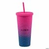 Best deal π Personalized Pink & Blue Plastic Tumbler with Straw & Lid π€© 1 Best deal π Personalized Pink & Blue Plastic Tumbler with Straw & Lid π€© -Birthday Party Cups Sales Store 14145656