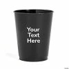 Top 10 ❤️ Personalized Open Text Plastic Black Stadium Cups - 50 Ct. 🧨 -Birthday Party Cups Sales Store 14145672