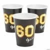 Cheapest 👏 60 Years Milestone Black Paper Cups - 8 Pc. 🌟 -Birthday Party Cups Sales Store 60 years milestone black paper cups 8 pc 13909548