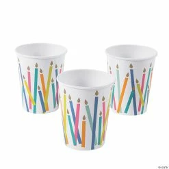 Best reviews of 🔔 Birthday Cake Candle White Paper Cups - 8 Ct. 🌟