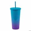 Discount π Blue & Purple Plastic Tumbler with Lid & Straw π 1 Discount π Blue & Purple Plastic Tumbler with Lid & Straw π -Birthday Party Cups Sales Store blue and purple plastic tumbler with lid and straw14104360