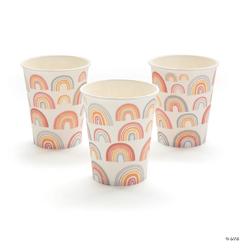 Cheap π― Boho Earth-Tone Rainbow Paper Cups - 8 Ct. π 3 Cheap π― Boho Earth-Tone Rainbow Paper Cups - 8 Ct. π
