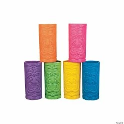 Outlet ๐ Bright Tiki Luau Tall Plastic Cups - 12 Pc. โจ