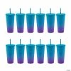 Wholesale 🤩 Bulk Blue & Purple Tumblers with Lids & Straws - 12 Pc. 🤩 -Birthday Party Cups Sales Store bulk blue and purple tumblers with lids and straws 12 pc 14104598