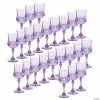Hot Sale ✔️ Bulk Purple Patterned Plastic Wine Glasses - 48 Pc. 👏