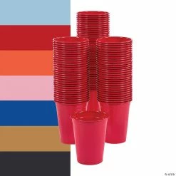 Coupon ⌛ Bulk Solid Color Plastic Cups - 100 Ct. ⌛