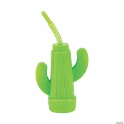 Deals 🎉 Cactus Cups with Lids & Straws - 12 Ct. 👏