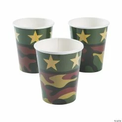 Best reviews of 🎉 Camouflage & Stars Paper Cups - 8 Pc. 🤩