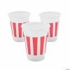 Coupon ✨ Carnival Red & White Stripe Plastic Cups - 50 Pc. 🤩 -Birthday Party Cups Sales Store carnival red and white stripe plastic cups 50 pc 13952018