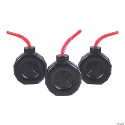 Birthday Party Cups Sales Store 14 Flash Sale π Cars & Trucks Tire Molded Plastic Cups with Straws - 12 Ct. π