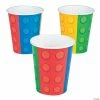 Cheap 🎉 Color Brick Red, Blue, Yellow & Green Paper Cups - 8 Pc. ✨ -Birthday Party Cups Sales Store color brick red blue yellow and green paper cups 8 pc 13706139