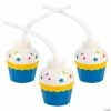 Discount 👏 Cupcake Cups with Straws - 8 Ct. 🥰 -Birthday Party Cups Sales Store cupcake cups with straws 8 ct 13933445
