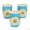 Best Sale 🎁 Daisy Party Bright Blue Paper Cups with Sleeves - 8 Ct. 👏