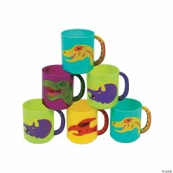 Promo 💯 Dinosaur Plastic Mugs - 12 Ct. ✨
