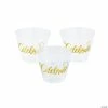 Best Pirce ⭐ Gold Celebrate Clear Plastic Cups - 50 Pc. 😉
