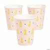 Outlet ❤️ Gold Pineapple Pink Paper Cups - 8 Ct. 🎁 -Birthday Party Cups Sales Store gold pineapple pink paper cups 8 ct 13912766