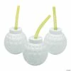Best Pirce 🌟 Golf Ball Molded Cups with Straws - 12 Ct. 🎁 -Birthday Party Cups Sales Store golf ball molded cups with straws 12 ct 13648194