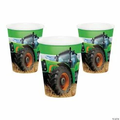 Brand new β Green Tractor Party Paper Cups - 8 Pc. π₯°