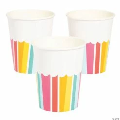 Best Sale π Happy Day Bright Stripes Paper Cups - 8 Ct. π