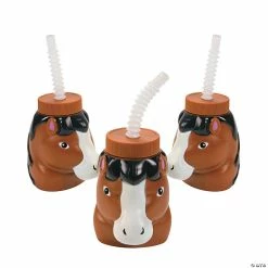 Birthday Party Cups Sales Store 16 Wholesale π Horse Cups with Lids & Straws - 8 Ct. β