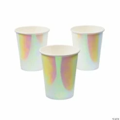 Deals 😉 Iridescent Rainbow Pastel Paper Cups - 8 Pc. 🤩