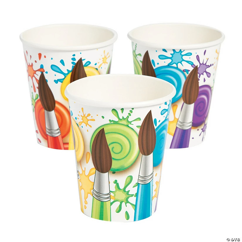 Best Sale π Little Artist Party Paintbrushes & Swirls Paper Cups - 8 Pc. 𧨠3 Best Sale π Little Artist Party Paintbrushes & Swirls Paper Cups - 8 Pc. π§¨