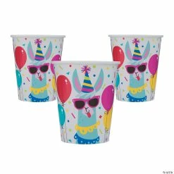 Deals ❤️ Llama 🎂 Birthday Balloons & Confetti Paper Cups - 8 Pc. 🎁