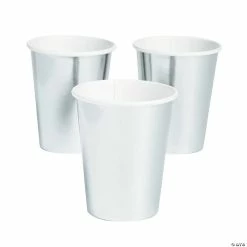 Wholesale 🥰 Metallic Solid Color Paper Cups - 24 Ct. 🥰