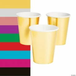 Best deal 💯 Metallic Solid Color Paper Cups - 24 Ct. 😀