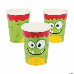 Birthday Party Cups Sales Store 34 Best deal π Mini Monster Green Paper Cups - 8 Pc. βοΈ