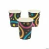 Deals 🎁 Neon Glow Party Circles & Stars Paper Cups - 8 Pc. 🤩 -Birthday Party Cups Sales Store neon glow party circles and stars paper cups 8 pc 13812903