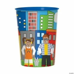 Best Sale ✔️ Party Town People, Buildings & Pets Plastic Favor Tumbler 🛒