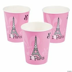 Best Sale π― Perfectly Paris Eiffel Tower Pink Paper Cups - 8 Pc. β