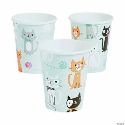 Discount โ๏ธ Purr-Fect Party Cats & Yarn Paper Cups - 8 Pc. ๐