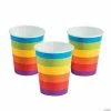 New 🔥 Rainbow Party Striped Paper Cups - 8 Pc. 🎁 -Birthday Party Cups Sales Store rainbow party striped paper cups 8 pc 13808536