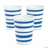 Hot Sale 👍 Royal Blue Striped Paper Cups - 8 Ct. 🌟 -Birthday Party Cups Sales Store royal blue striped paper cups 8 ct 13909602