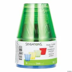 Brand new ✔️ Small Basic Color Clear Plastic Tumblers - 24 Pc. ⌛ -Birthday Party Cups Sales Store small basic color clear plastic tumblers 24 pc 14093059 a02