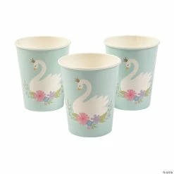Best Pirce 🛒 Sweet Swan Princess & Flowers Paper Cups - 8 Ct. ✨