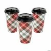 Best deal 😉 Tartan Plaid Paper Coffee Cups with Lids- 12 Ct. 🤩 -Birthday Party Cups Sales Store tartan plaid paper coffee cups with lids 12 ct 14091965