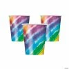 Best deal 👏 Tie-Dyed Rainbow Striped Paper Cups - 8 Pc. ⌛ -Birthday Party Cups Sales Store tie dyed rainbow striped paper cups 8 pc 13991182