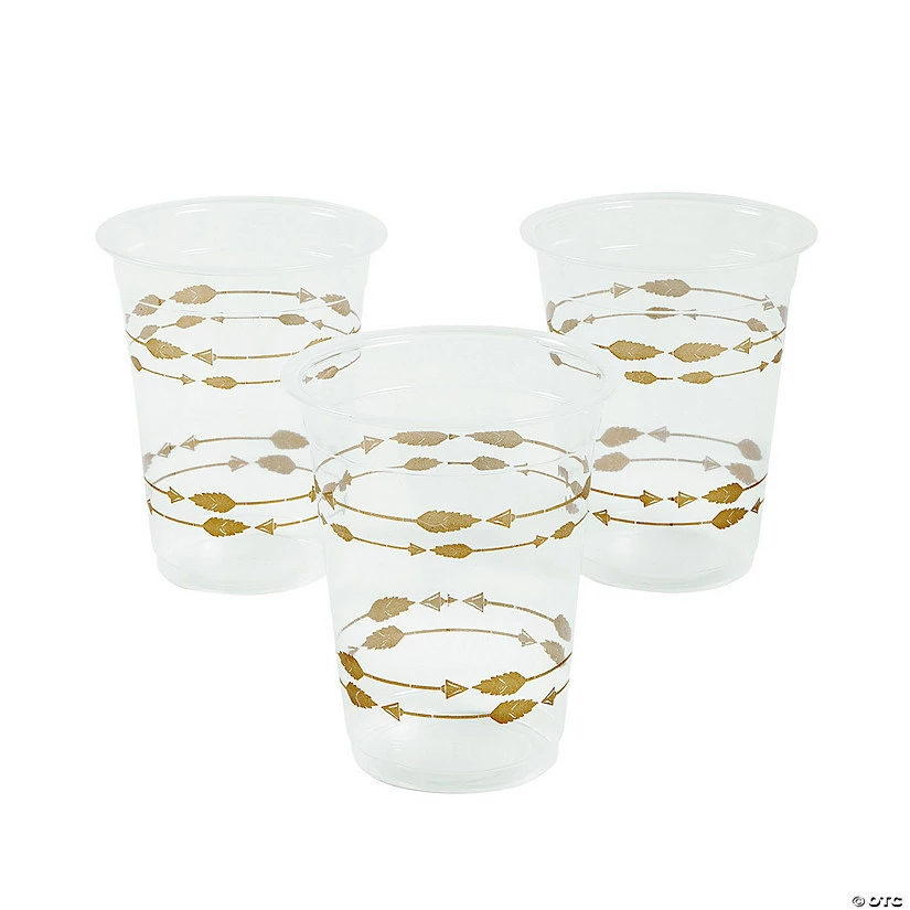 Deals โจ Tribal Arrow Boho Party Clear Plastic Cups - 25 Pc. ๐ฏ 3 Deals โจ Tribal Arrow Boho Party Clear Plastic Cups - 25 Pc. ๐ฏ